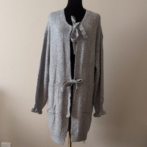 NWT | Gray Women's Sweater with Bow Detail
